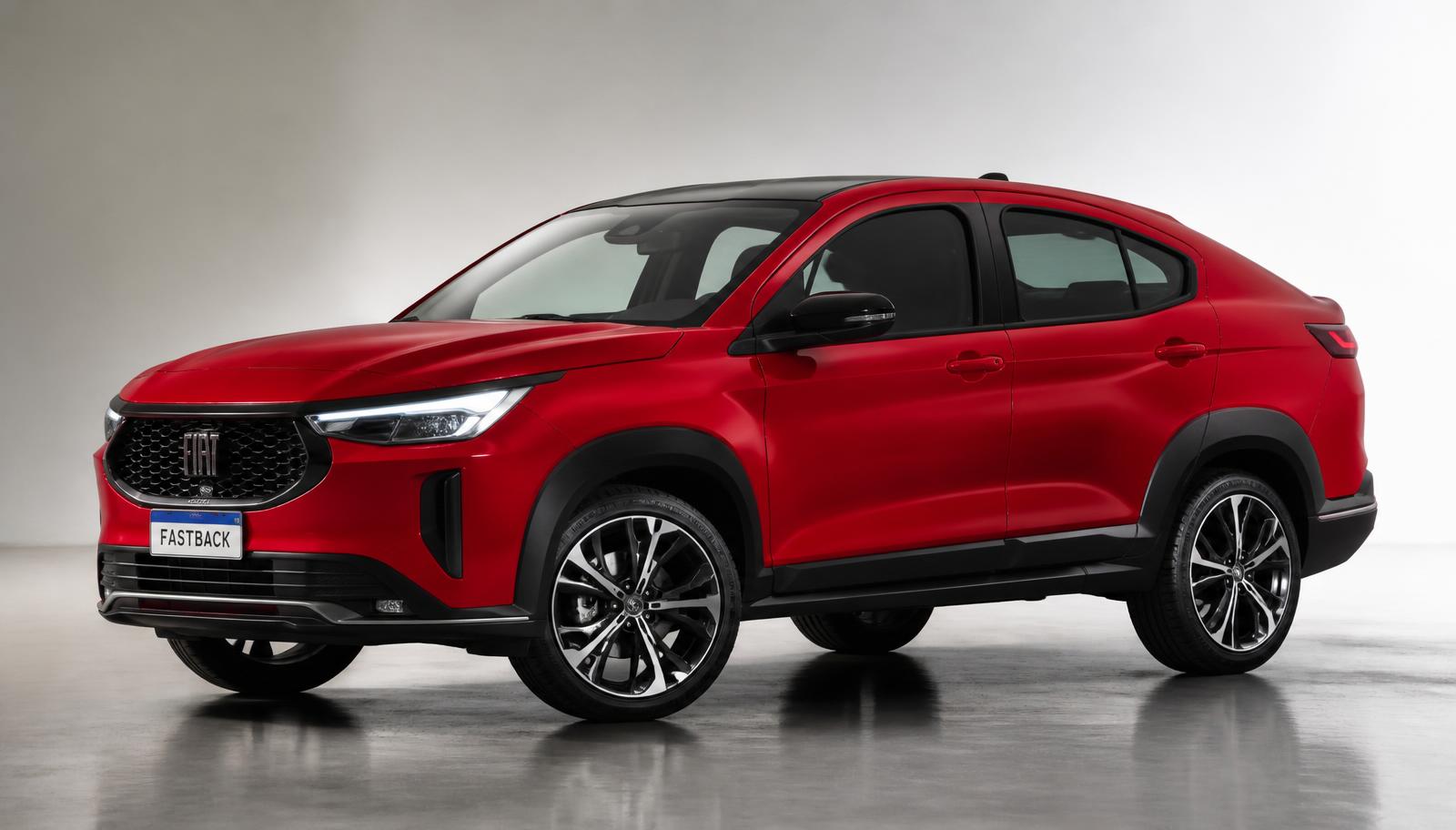 Fiat Fastback vermelho em destaque